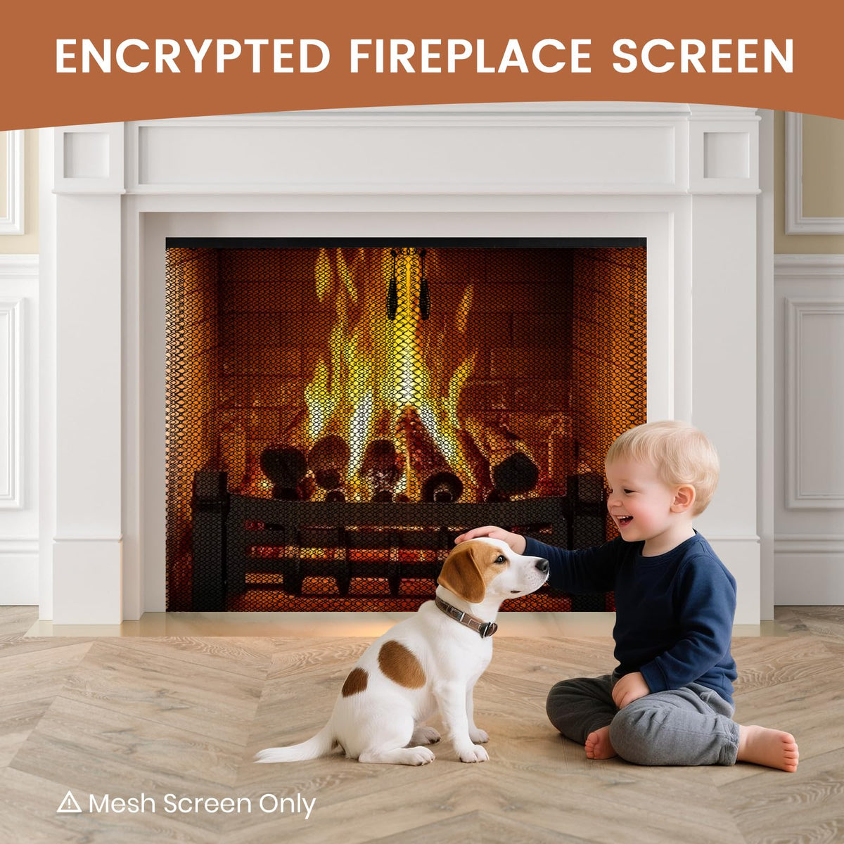 26x24 Inch 2 Pcs Fireplace Screen Mesh O8367