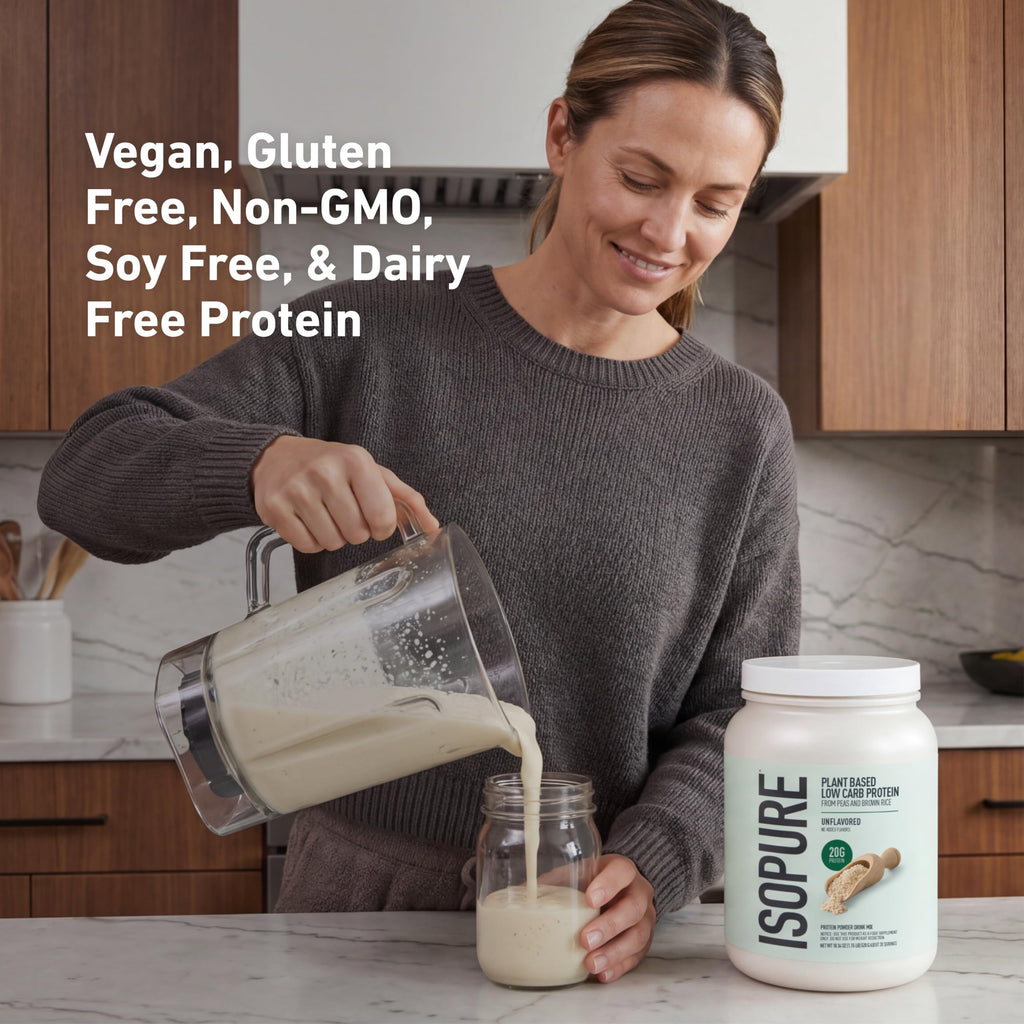 Plant-Based Protein Powder 20g Pea and Rice Protein Unflavored 20 Servings J114641