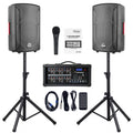 2000W Bluetooth PA System with Powered Mixer Set P866