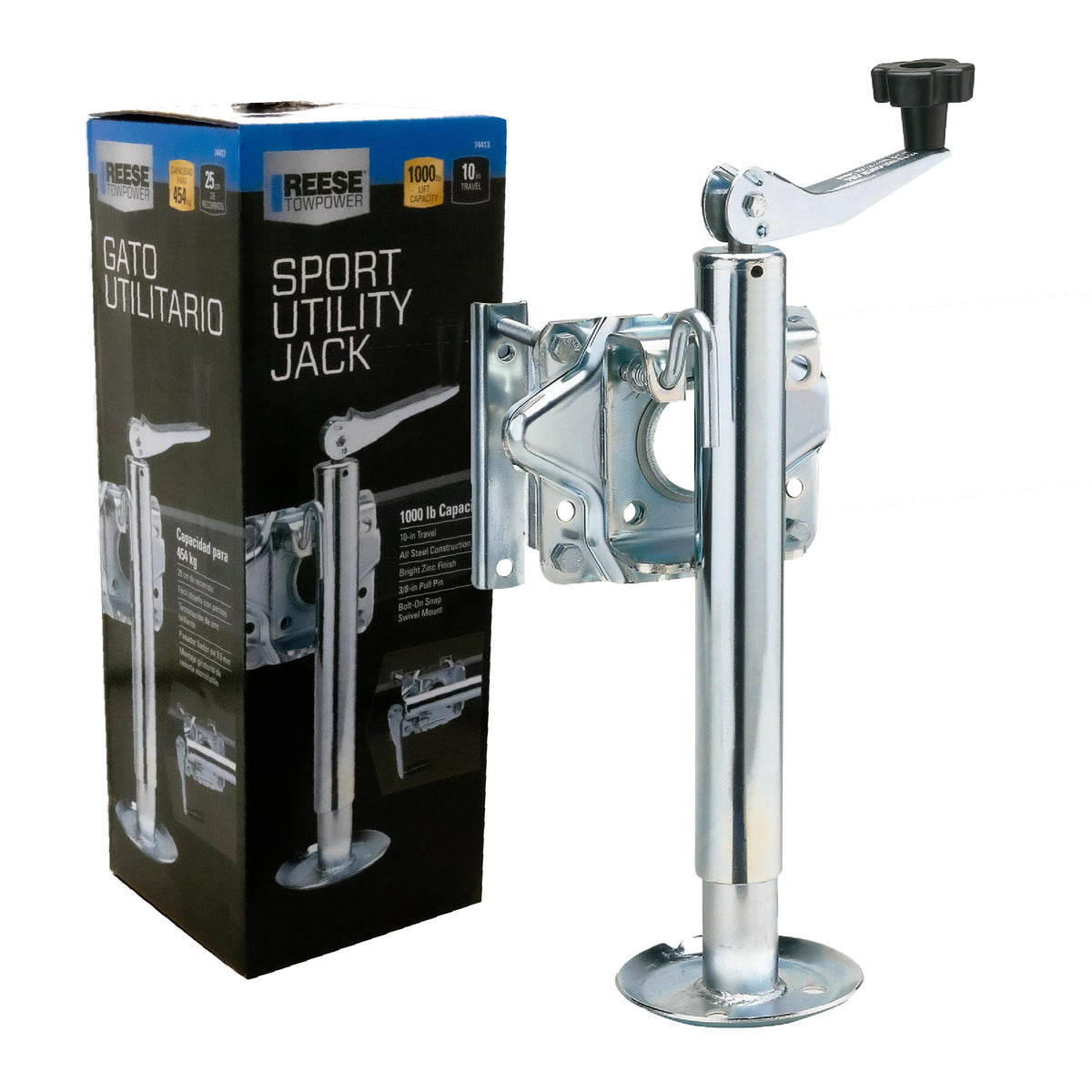 Round Trailer Jack Side Mount 1,000 lbs. Lift Capacity C24554