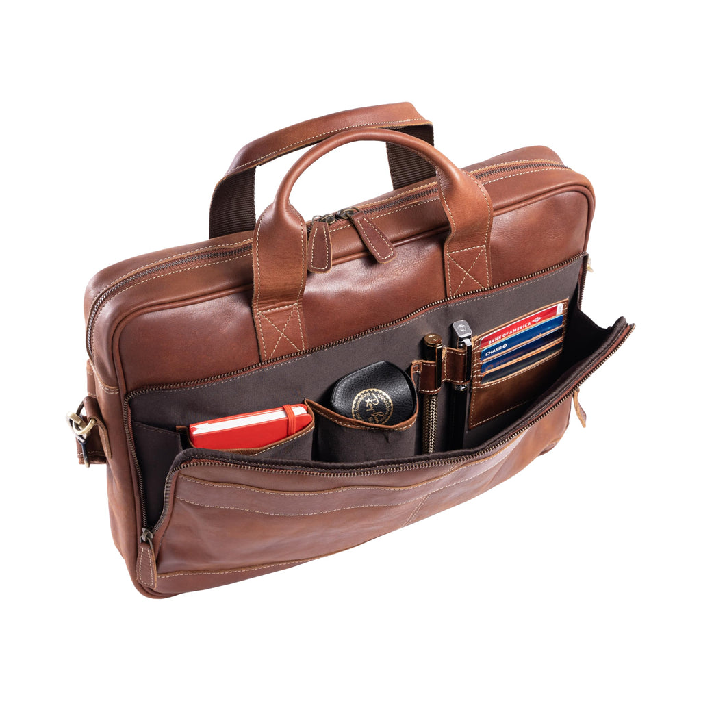 16 Inch Leather Laptop Messenger Bag O132951