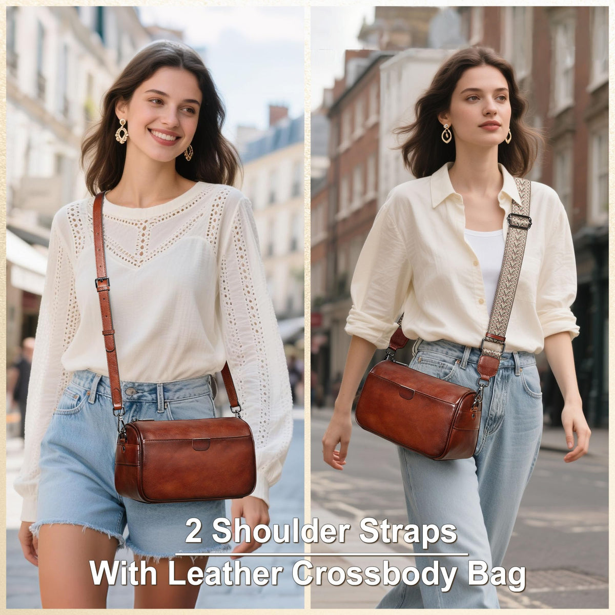 Leather Crossbody Bag P1590
