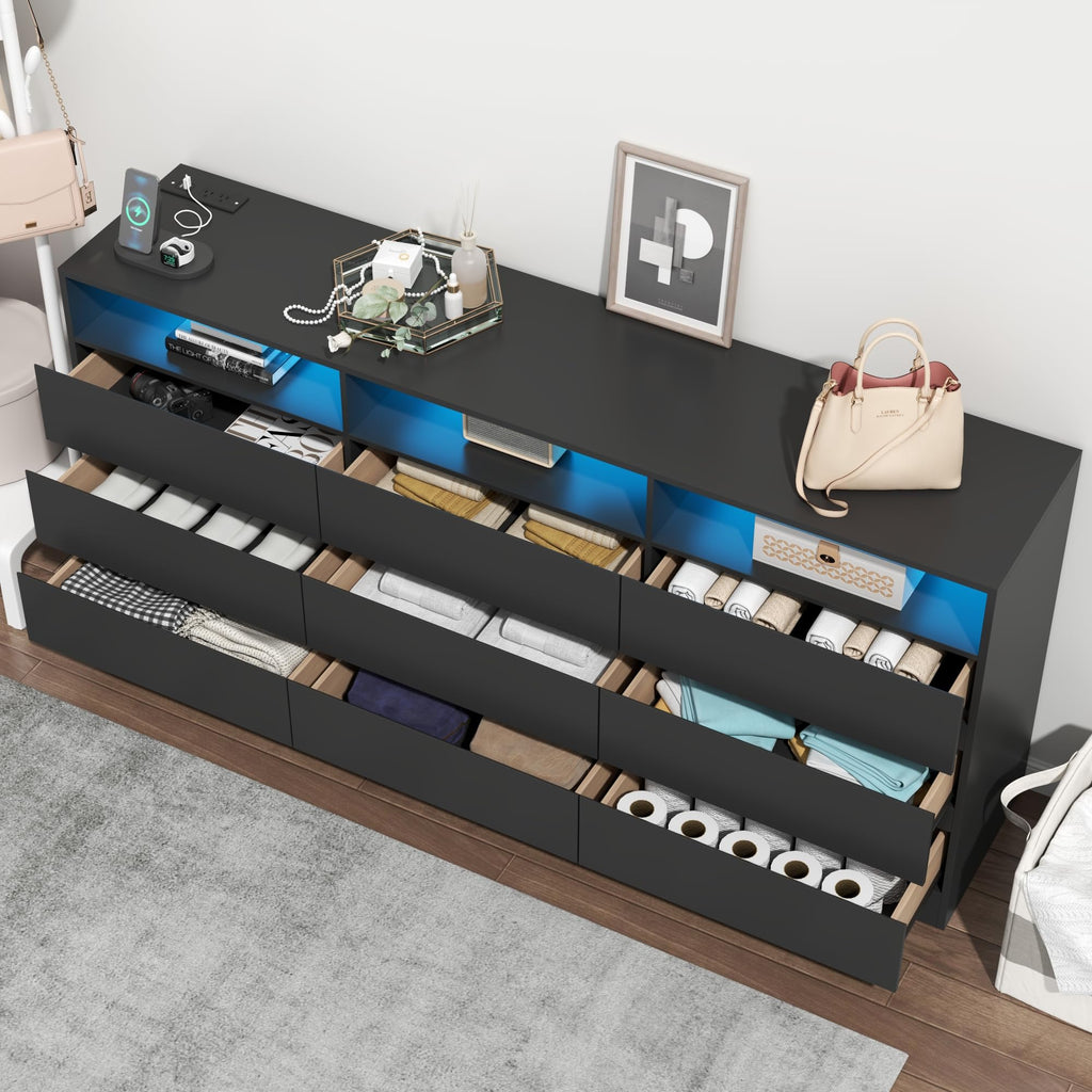 Black 9-Drawer Dresser G845553