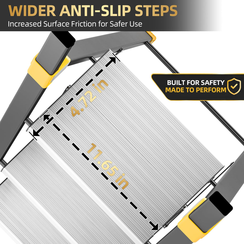 2 Step Ladder Lightweight Aluminum Folding Step Stool U807