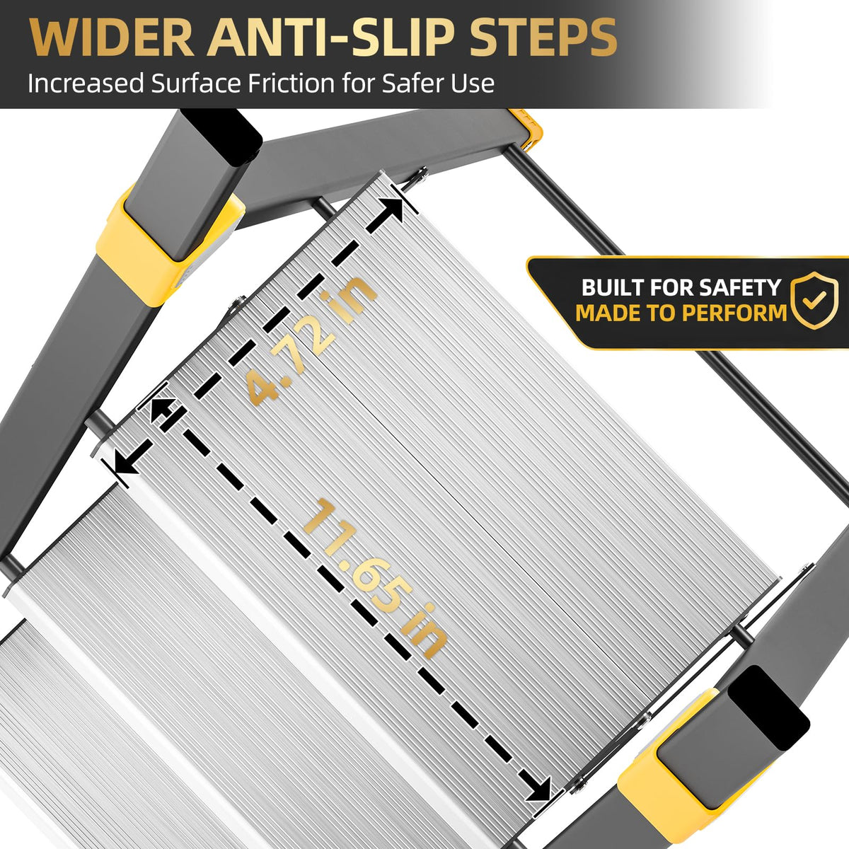2 Step Ladder Lightweight Aluminum Folding Step Stool U807