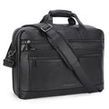 Black Leather 16 Inch Laptop Briefcase Bag A7938