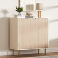 Oak Fluted Sideboard Storage Cabinet with 2 Doors W987