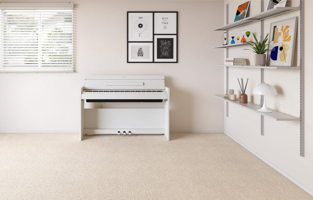 White 88-Key Weighted Digital Piano with 3-Pedal Unit F792
