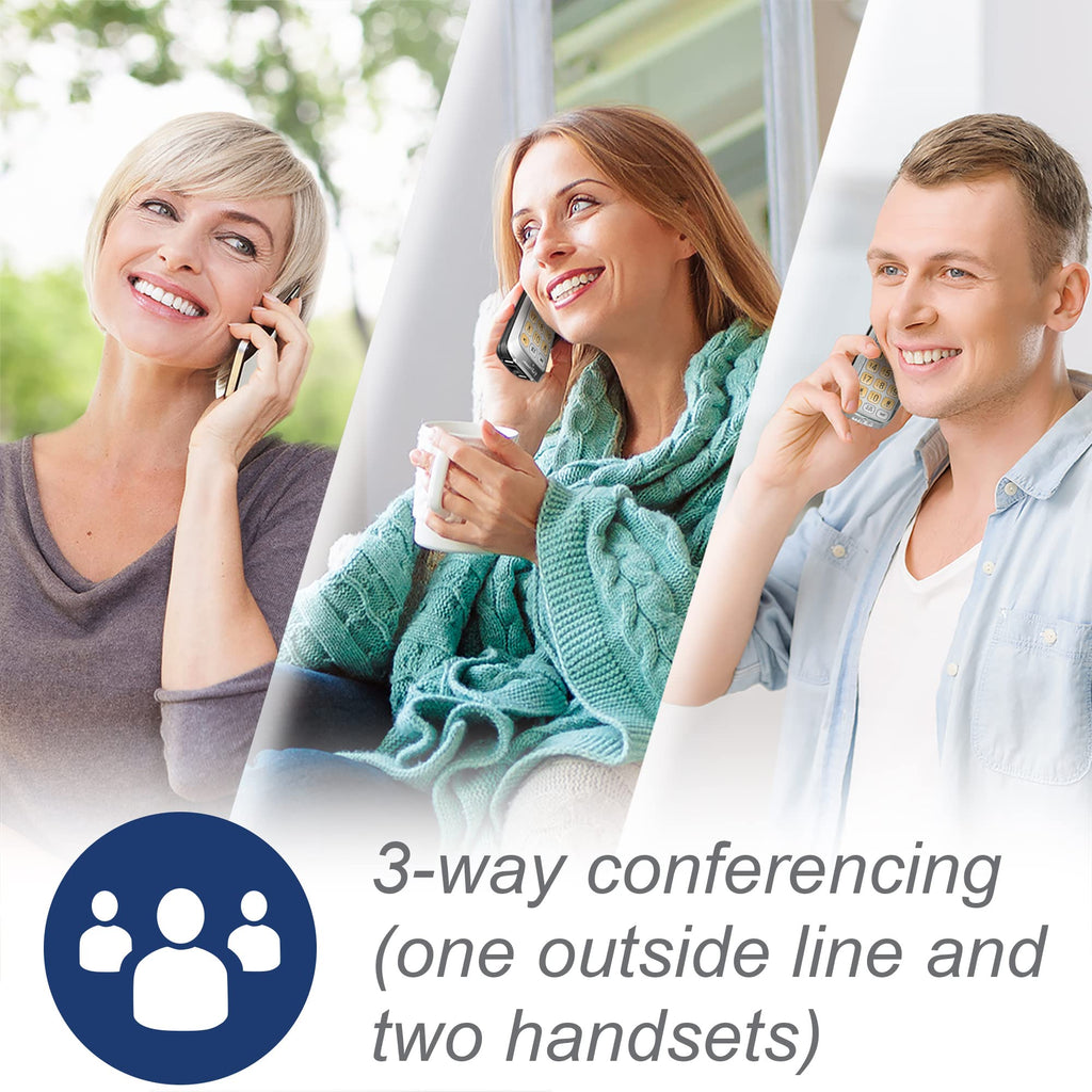 Corded/Cordless Phone System with 2 Handsets V736