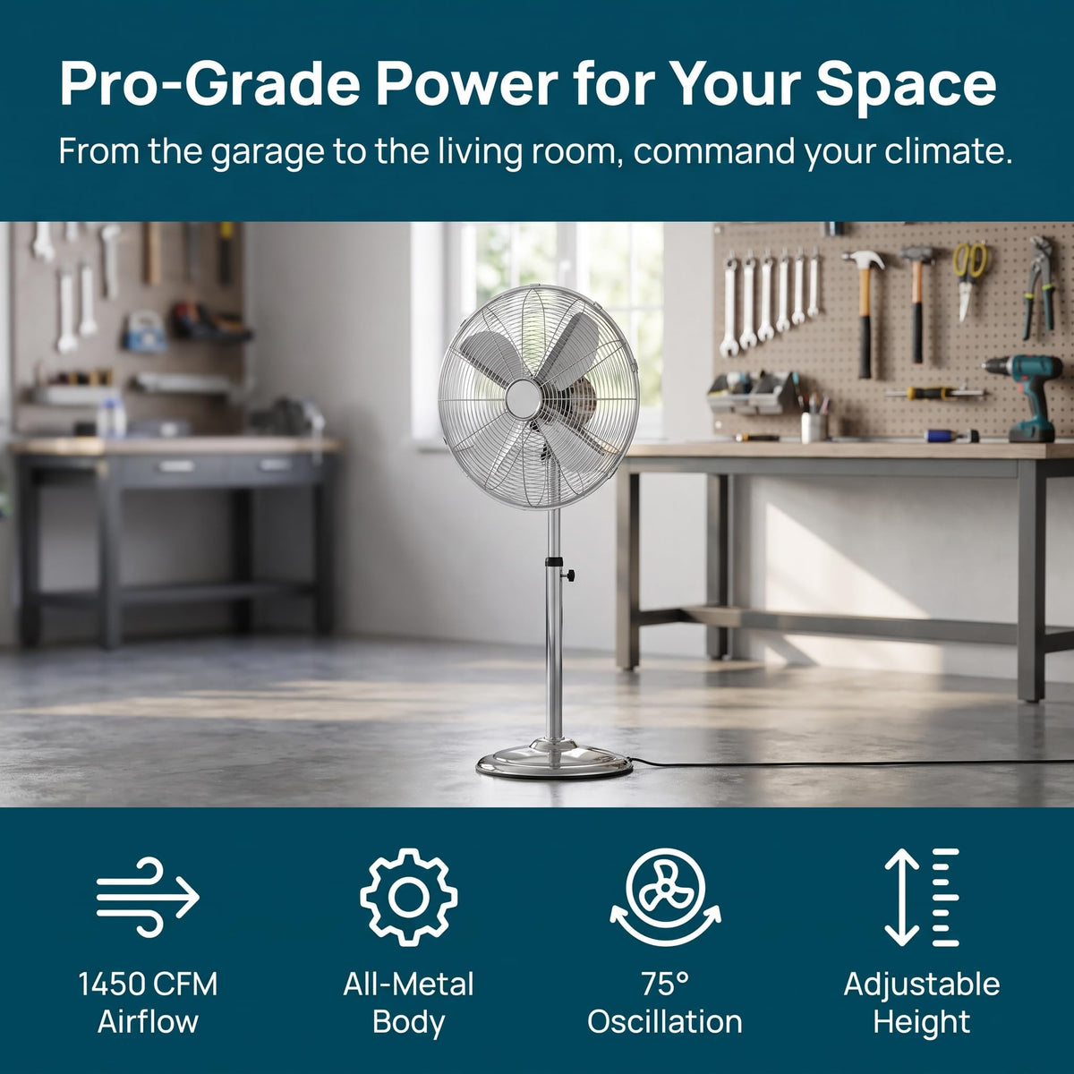 16 Inch Oscillating Pedestal Fan X56100