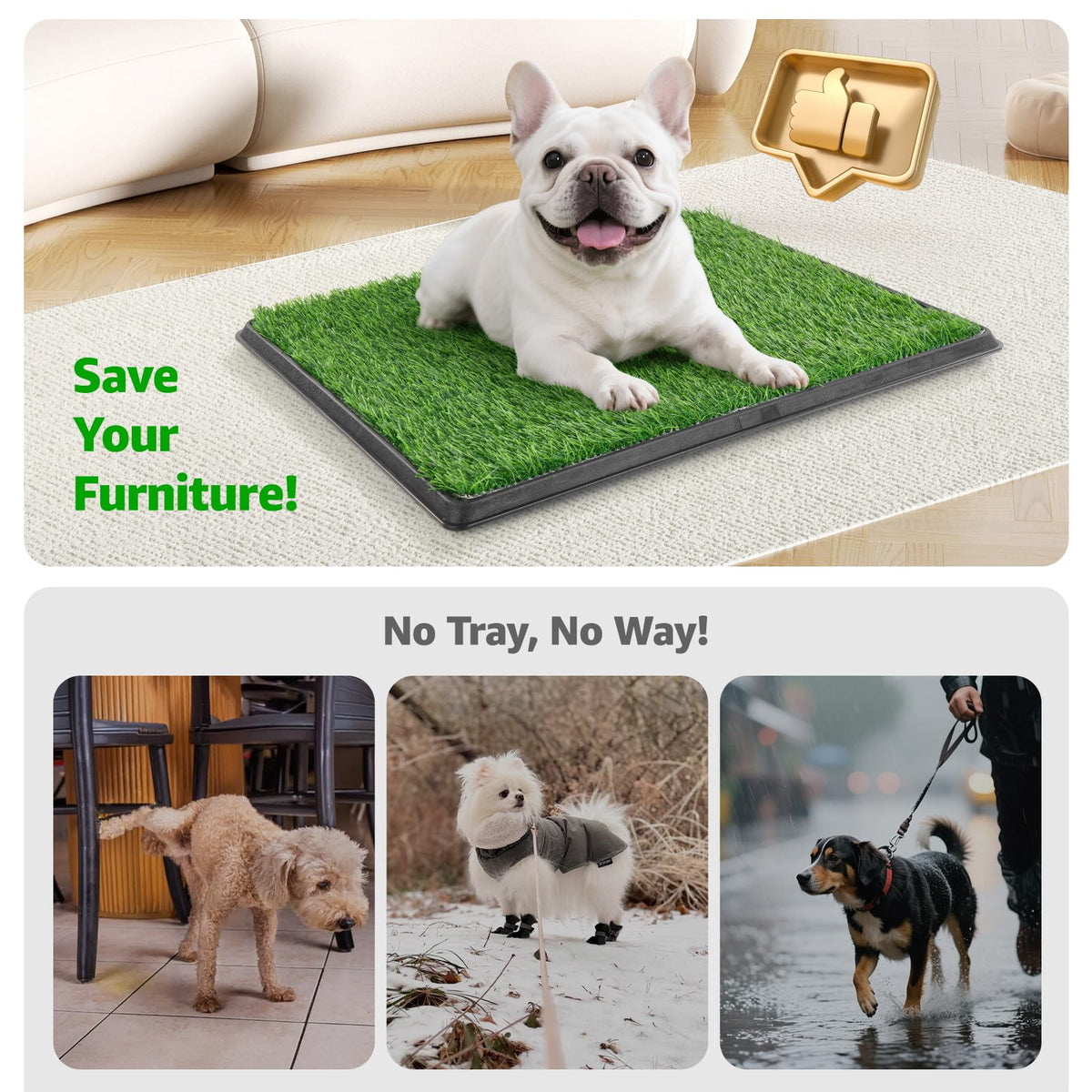 Portable Dog Grass Pad with Tray F6344