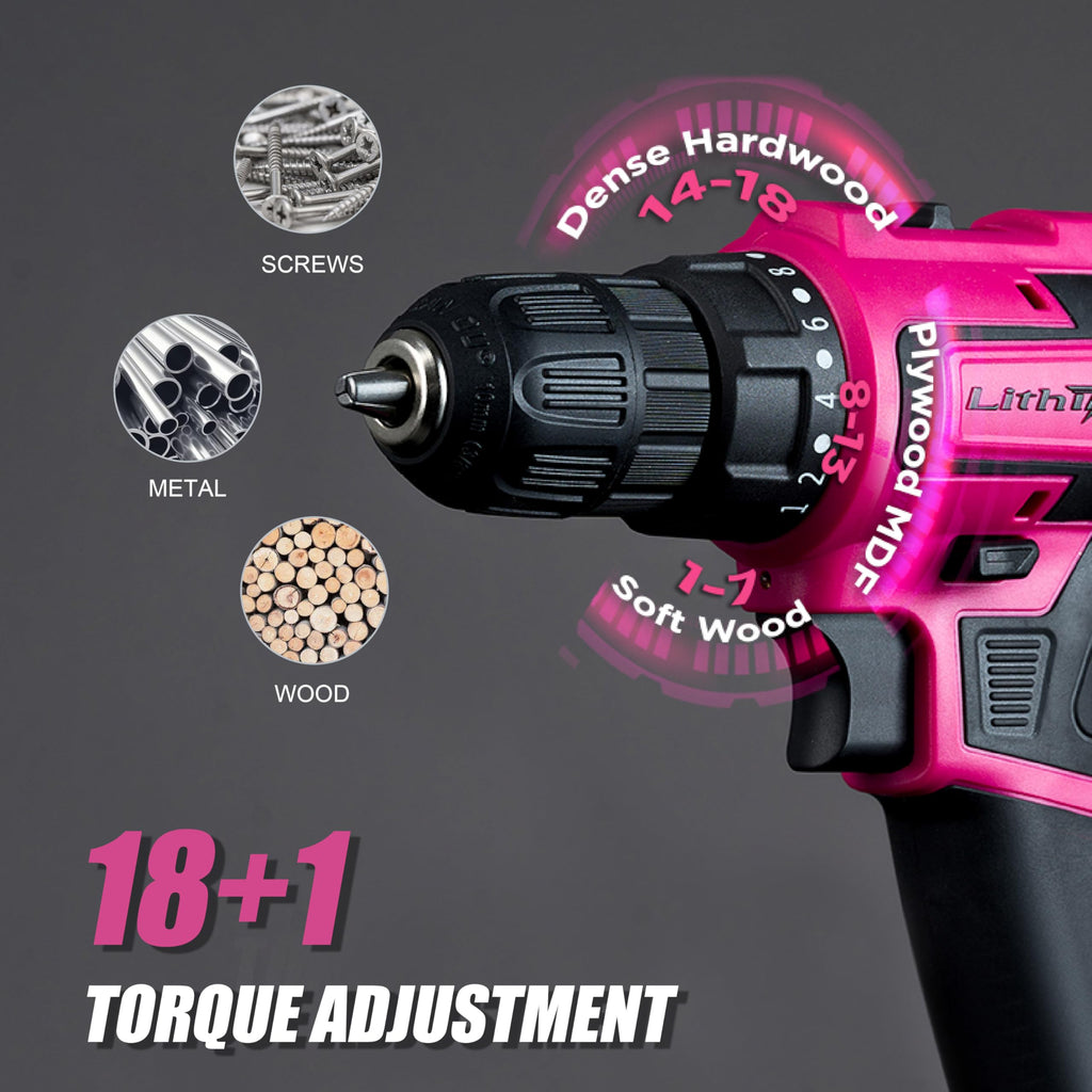 Pink Cordless Drill Set I61616