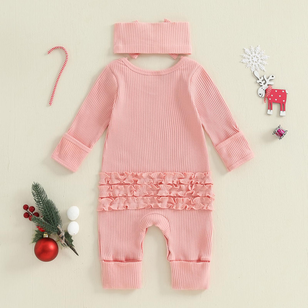 Christmas Tree Long Sleeve Romper Jumpsuit A9546