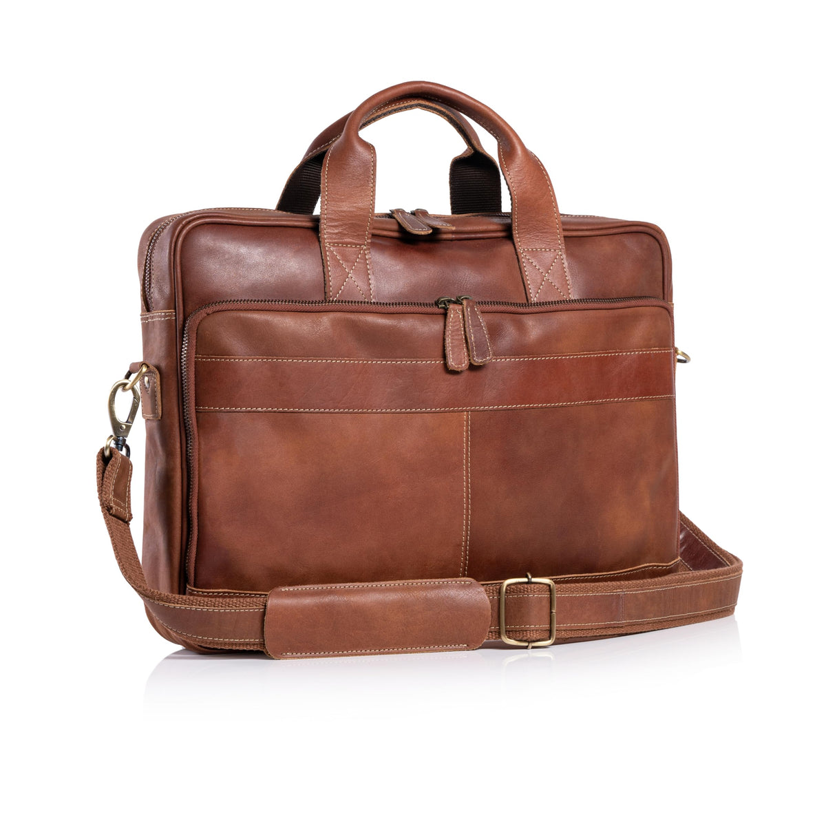 16 Inch Leather Laptop Messenger Bag O132951