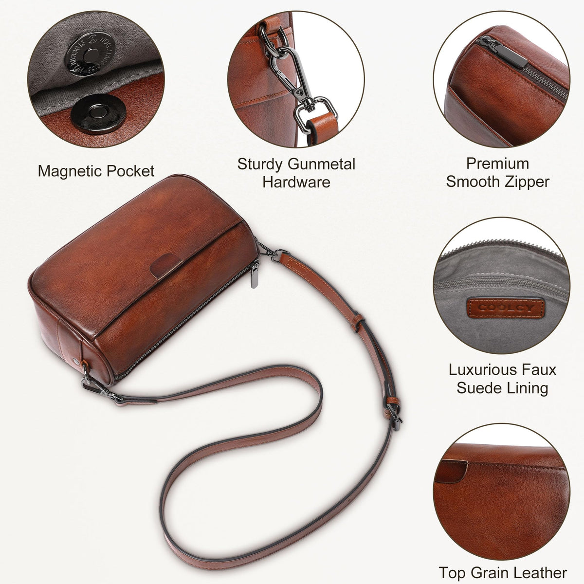 Leather Crossbody Bag P1590