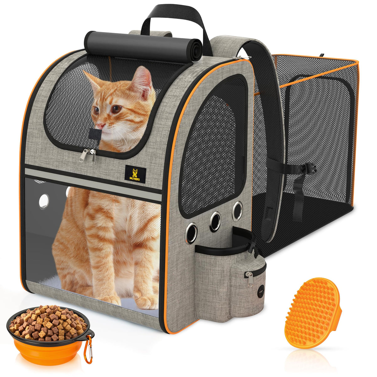 Expandable Breathable Mesh Cat Backpack Carrier R25926