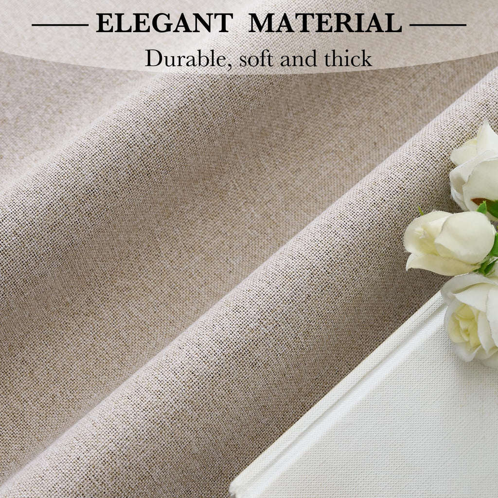 100% Blackout Linen Sliding Glass Door Curtains Q32720