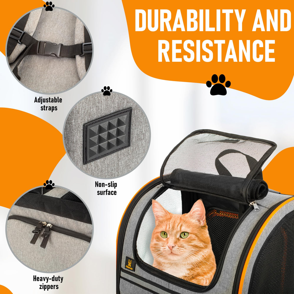 Expandable Breathable Mesh Cat Backpack Carrier R25926