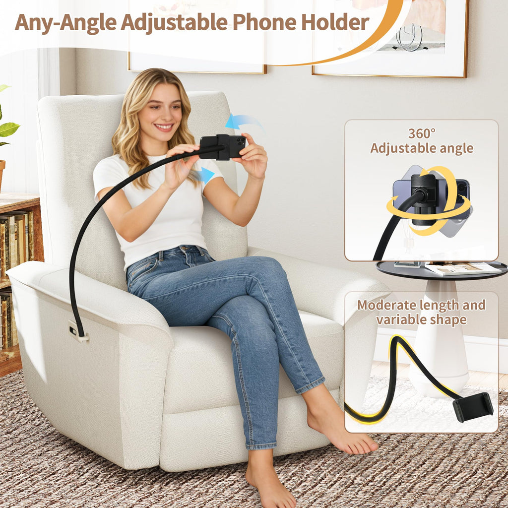 Power Swivel Rocker Recliner Chair with Phone Holder and USB Ports L2103