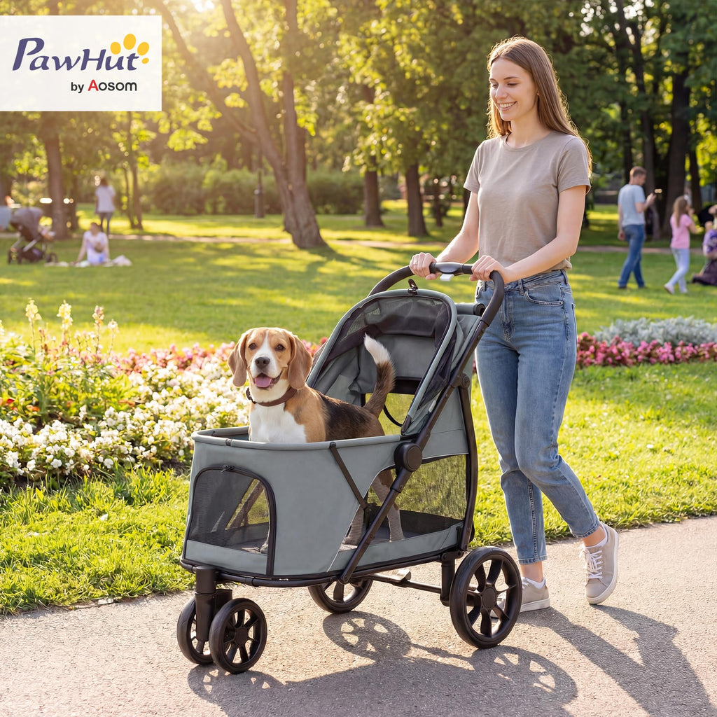 3 Wheel Pet Stroller up to 44 lbs Gray U904