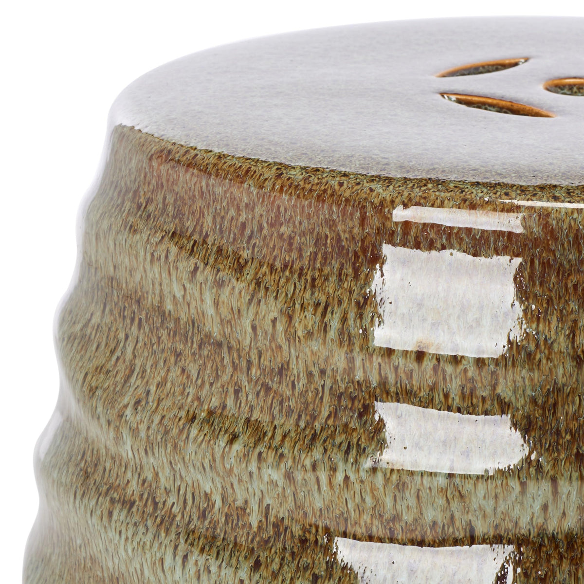 Blue Ceramic Garden Stool S2109