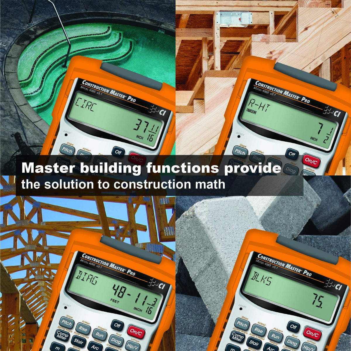 Construction Master Pro Trig Feet-Inch-Fraction Calculator J173