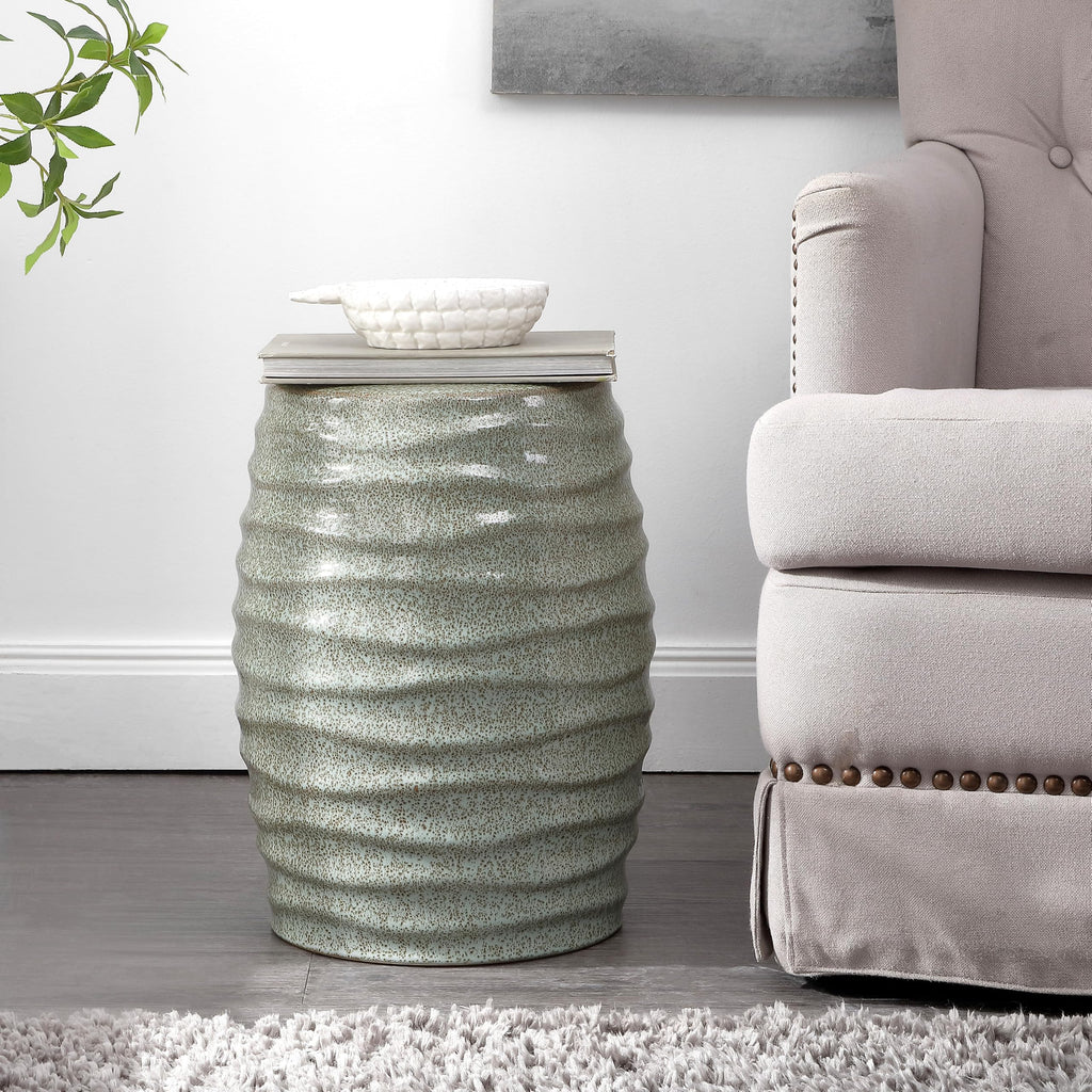 Blue Ceramic Garden Stool S2109